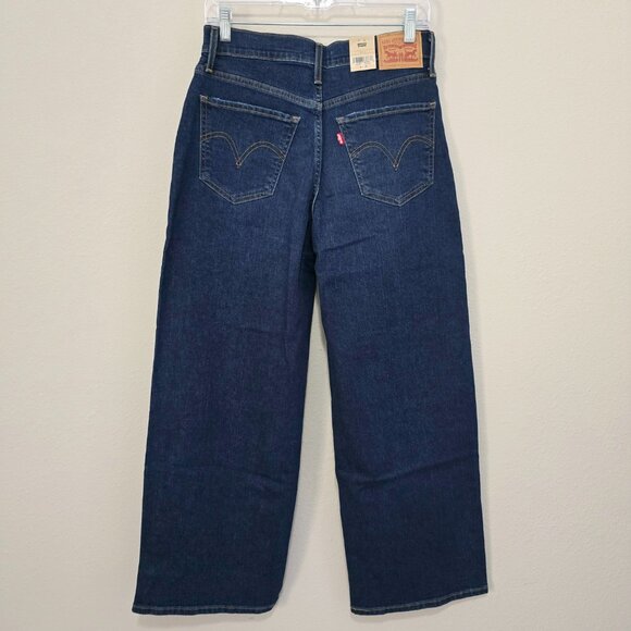 NWT Levi's Wide Leg High Rise Jeans 90s Retro Blue Size 28 - Picture 2 of 7